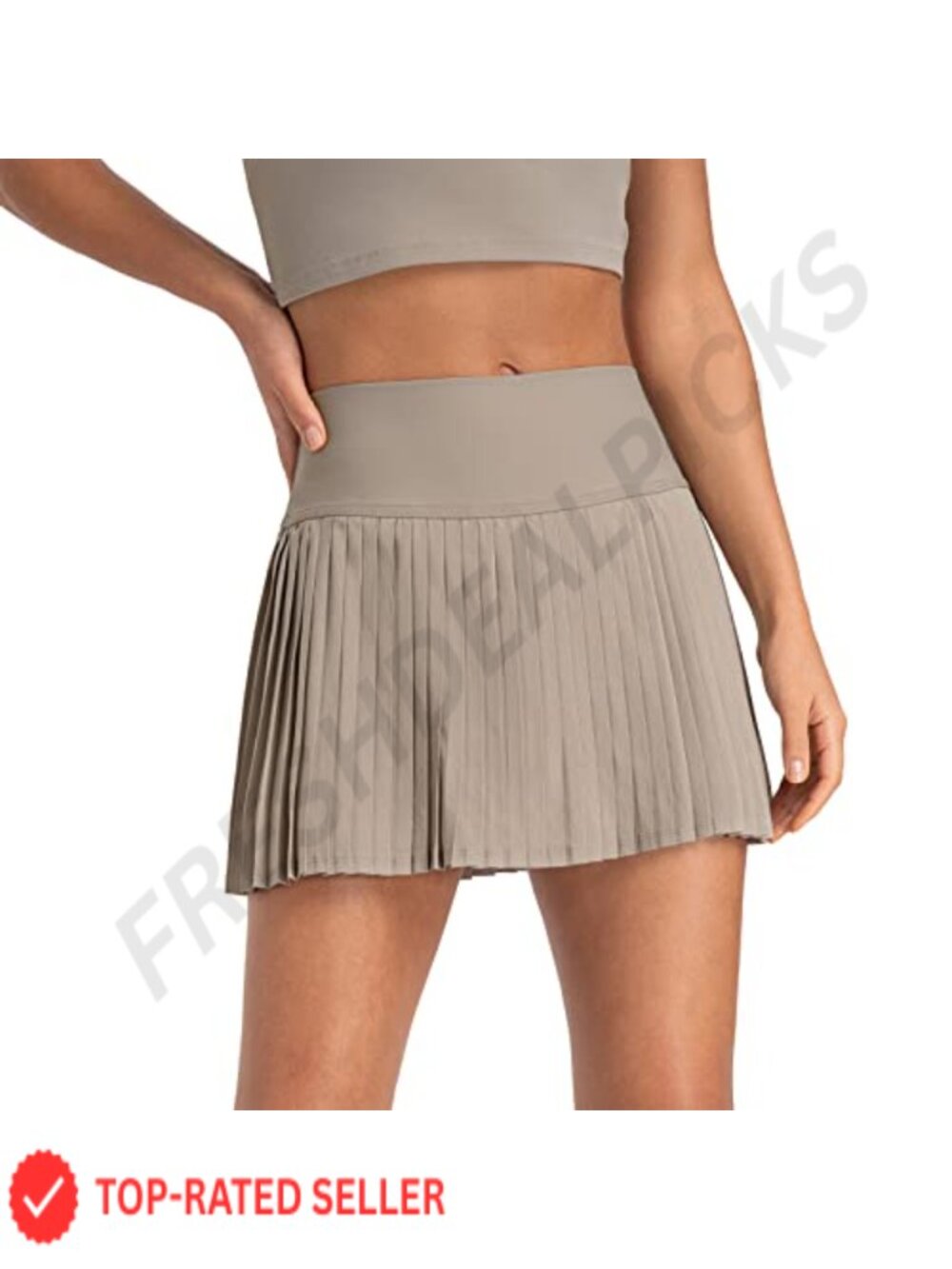 Pleated Tennis Mini Skirt with Liner Shorts & Pockets
